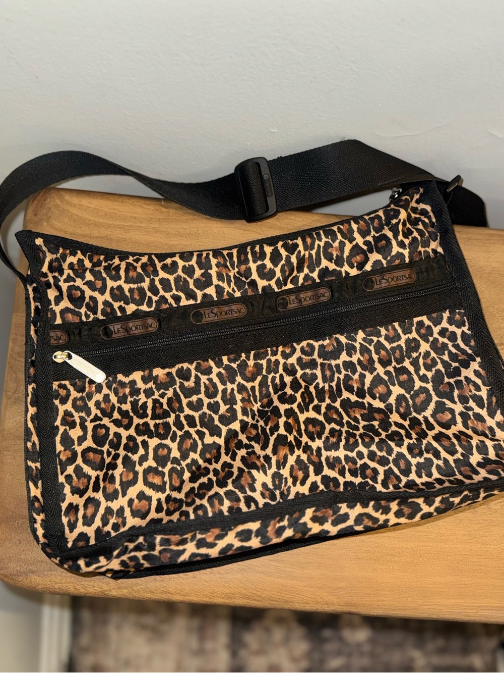 Lesportsac Leopard-Print Messenger Bag and Pouch